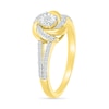 Thumbnail Image 2 of 1/5 CT. T.W. Diamond Love Knot Ring in Sterling Silver with 10K Gold Plate