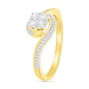 Thumbnail Image 2 of 1/5 CT. T.W. Multi-Diamond Swirl Bypass Ring in Sterling Silver with 10K Gold Plate