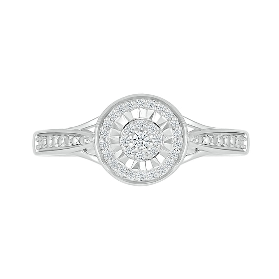 1/8 CT. T.w. Diamond Frame Ring in Sterling Silver