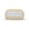 Thumbnail Image 3 of Men's 2 CT. T.W. Certified Lab-Grown Diamond Edge Raised Rectangle-Top Ring in 10K Gold (F/SI2)