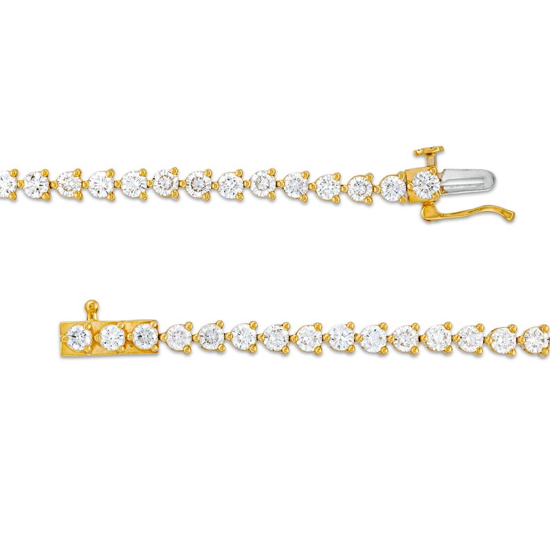 Main Image 3 of 5 CT. T.W. Lab-Grown Diamond Tennis-Style Bracelet in 14K Gold (F/SI2) - 7.25"