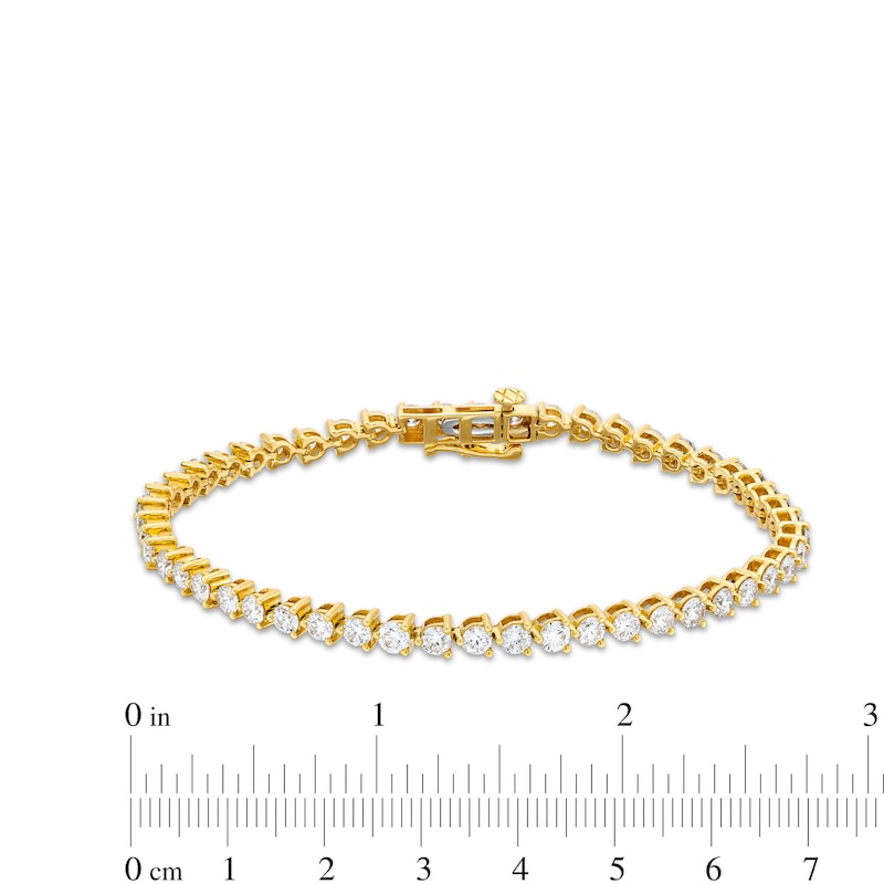 Main Image 4 of 5 CT. T.W. Lab-Grown Diamond Tennis-Style Bracelet in 14K Gold (F/SI2) - 7.25"