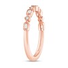 Thumbnail Image 1 of 1/15 CT. T.W. Baguette and Round Diamond Vintage-Style Stackable Band in 10K Rose Gold