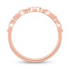 Thumbnail Image 2 of 1/15 CT. T.W. Baguette and Round Diamond Vintage-Style Stackable Band in 10K Rose Gold
