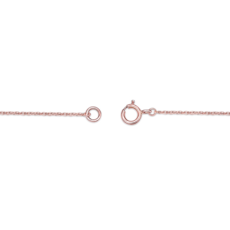 Main Image 3 of 1/8 CT. T.W. Diamond Dove Necklace in Sterling Silver with 18K Rose Gold Plate