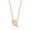 Thumbnail Image 2 of 1/8 CT. T.W. Diamond Dove Necklace in Sterling Silver with 18K Gold Plate