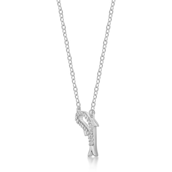 1/10 CT. T.w. Diamond Dolphin Necklace in Sterling Silver