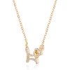 Thumbnail Image 2 of 1/6 CT. T.W. Diamond Dachshund Necklace in Sterling Silver with 18K Gold Plate