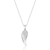 Thumbnail Image 1 of 1/10 CT. T.W. Diamond Single Angel Wing Pendant in Sterling Silver