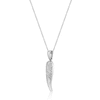 Thumbnail Image 2 of 1/10 CT. T.W. Diamond Single Angel Wing Pendant in Sterling Silver