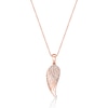 Thumbnail Image 1 of 1/10 CT. T.W. Diamond Single Angel Wing Pendant in Sterling Silver with 18K Rose Gold Plate
