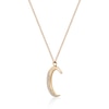 Thumbnail Image 2 of 1/6 CT. T.W. Diamond Crescent Moon Pendant in Sterling Silver with 18K Gold Plate