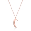 Thumbnail Image 2 of 1/6 CT. T.W. Diamond Crescent Moon Pendant in Sterling Silver with 18K Rose Gold Plate