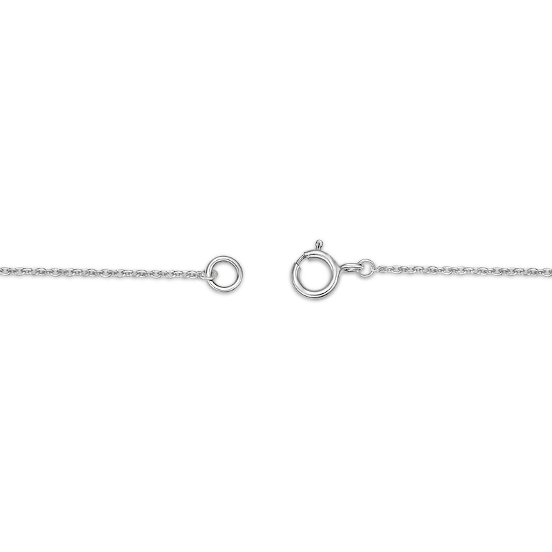 Main Image 3 of 1/6 CT. T.W. Diamond Crescent Moon Pendant in Sterling Silver