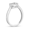 Thumbnail Image 2 of 1/15 CT. T.W. Diamond Heart with Cross Bypass Ring in Sterling Silver