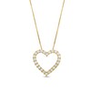 Thumbnail Image 1 of 1 CT. T.W. Certified Lab-Grown Diamond Outline Heart Pendant in 10K Gold (I/I1)