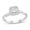 Thumbnail Image 0 of 1/8 CT. T.W. Diamond Cushion Frame Twist Shank Ring in Sterling Silver
