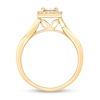 Thumbnail Image 3 of 1/8 CT. T.W. Diamond Cushion Frame Twist Shank Ring in Sterling Silver with 18K Gold Plate