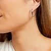 Thumbnail Image 2 of 2 CT. T.W. Certified Lab-Grown Diamond Inside-Out Hoop Earrings in 10K Gold (I/I1)