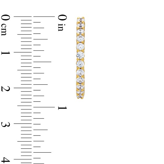 2 CT. T.w. Certified Lab-Grown Diamond Inside-Out Hoop Earrings in 10K Gold (I/I1)