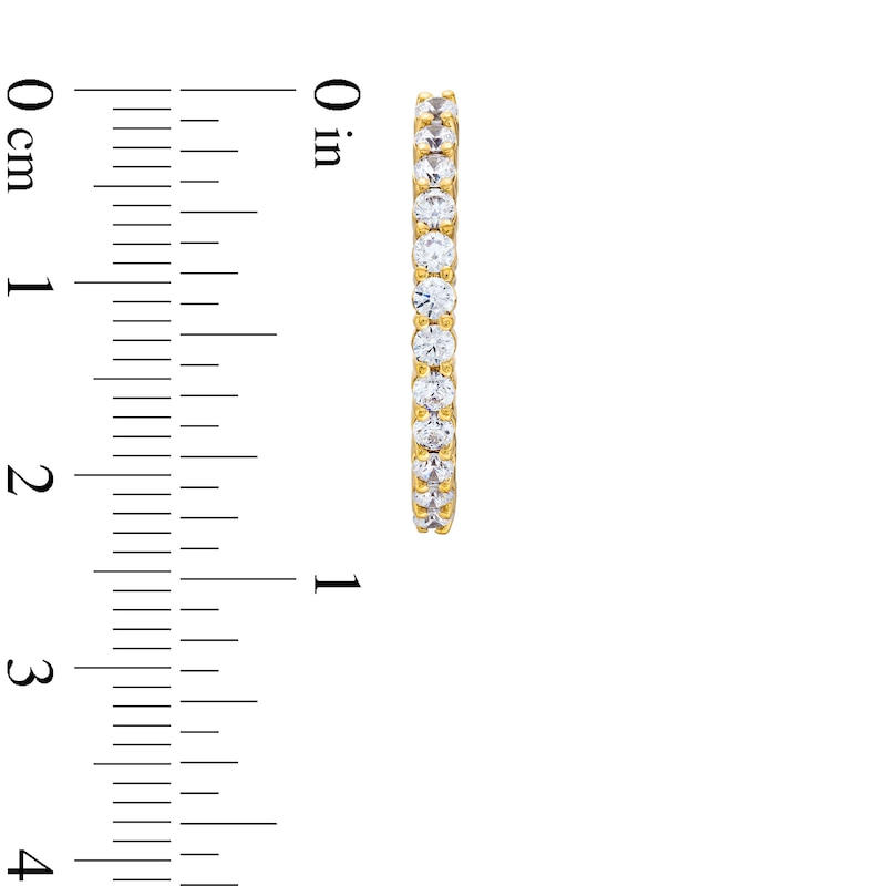 Main Image 3 of 2 CT. T.W. Certified Lab-Grown Diamond Inside-Out Hoop Earrings in 10K Gold (I/I1)