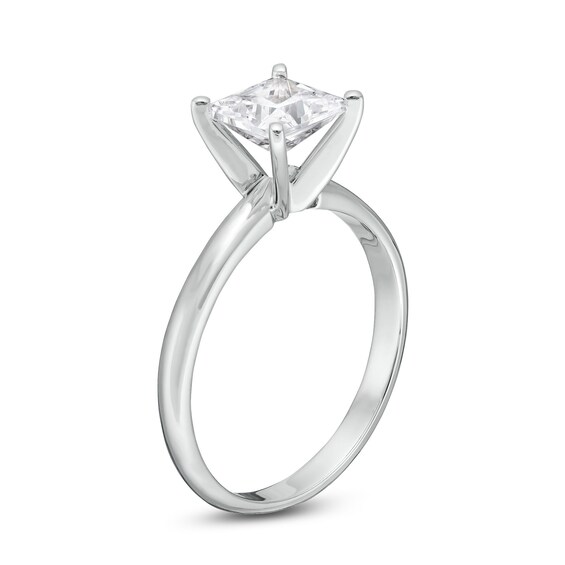 1-1/2 CT. Princess-Cut Certified Lab-Grown Diamond Solitaire Engagement Ring in 14K White Gold (I/Si2)