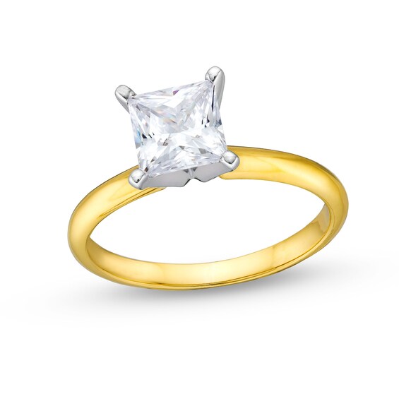 1-1/2 CT. Princess-Cut Certified Lab-Grown Diamond Solitaire Engagement Ring in 14K Gold (I/Si2)