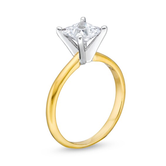 1-1/2 CT. Princess-Cut Certified Lab-Grown Diamond Solitaire Engagement Ring in 14K Gold (I/Si2)