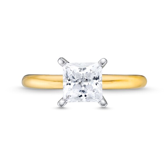 1-1/2 CT. Princess-Cut Certified Lab-Grown Diamond Solitaire Engagement Ring in 14K Gold (I/Si2)
