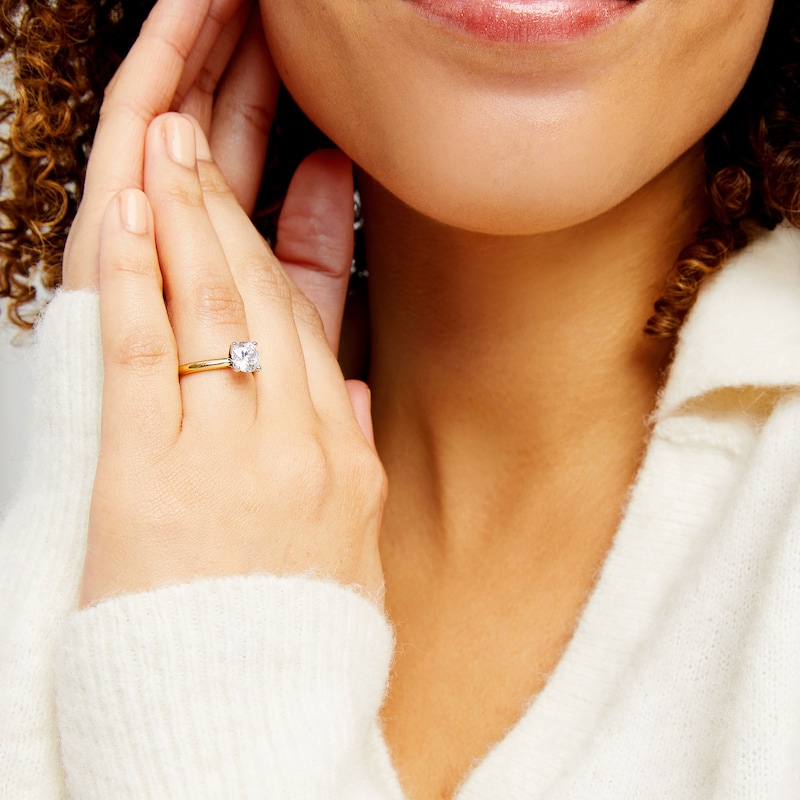 Main Image 2 of 1-1/2 CT. Certified Lab-Grown Diamond Solitaire Engagement Ring in 14K Gold (I/SI2)