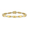 Thumbnail Image 1 of Eternally Bonded 1/4 CT. T.W. Diamond Collar Tie Bar Line Bracelet in 14K Gold - 7.25"