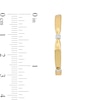 Thumbnail Image 2 of Eternally Bonded 1/8 CT. T.W. Diamond Collar Tie Half Hoop Earrings in 14K Gold