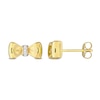 Thumbnail Image 1 of Eternally Bonded 1/20 CT. T.W. Diamond Collar Bow Tie Stud Earrings in 14K Gold