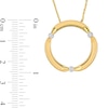Thumbnail Image 2 of Eternally Bonded 1/20 CT. T.W. Diamond Collar Tie Circle Pendant in 14K Gold