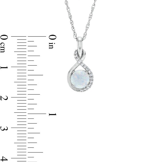 Lab-Created Opal and White Lab-Created Sapphire Infinity Ribbon Pendant, Ring and Drop Earrings Set in Sterling Silver