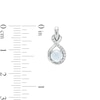 Thumbnail Image 6 of Lab-Created Opal and White Lab-Created Sapphire Infinity Ribbon Pendant, Ring and Drop Earrings Set in Sterling Silver