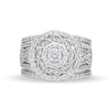 Thumbnail Image 3 of 1-1/2 CT. T.W. Diamond Frame Celtic-Style Flower Bridal Set in 10K White Gold
