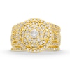 Thumbnail Image 3 of 1-1/2 CT. T.W. Diamond Frame Celtic-Style Flower Bridal Set in 10K Gold