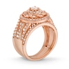 Thumbnail Image 4 of 1-1/2 CT. T.W. Diamond Frame Celtic-Style Flower Bridal Set in 10K Rose Gold