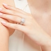 Thumbnail Image 2 of 1-1/4 CT. T.W. Cushion Multi-Diamond Triple Row Bridal Set in 10K White Gold