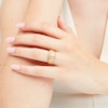 Thumbnail Image 2 of 1 CT. T.W. Princess Multi-Diamond Cushion Frame Bridal Set in 10K Gold