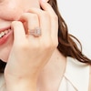 Thumbnail Image 2 of 1 CT. T.W. Emerald Multi-Diamond Triple Row Split Shank Bridal Set in 10K Rose Gold