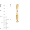 Thumbnail Image 2 of Eternally Bonded 1/8 CT. T.W. Diamond Collar Tie Half Hoop Earrings in 14K Gold