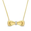 Thumbnail Image 1 of Eternally Bonded Diamond Accent Collar Bow Tie Necklace in 14K Gold