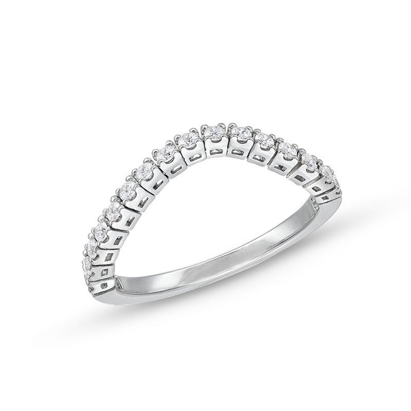 Main Image 1 of 1/3 CT. T.W. Diamond Flexible Contour Band in 14K White Gold
