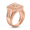 Thumbnail Image 3 of 1-1/4 CT. T.W. Emerald Multi-Diamond Elongated Octagon Frame Split Shank Bridal Set in 10K Rose Gold