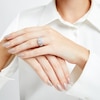 Thumbnail Image 2 of 1 CT. T.W. Rectangle Multi-Diamond Twist Split Shank Bridal Set in 10K White Gold