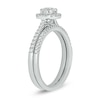 Thumbnail Image 2 of 3/4 CT. T.W. Diamond Cushion Frame Hidden Infinity Bridal Set in 10K White Gold