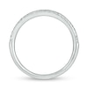 Thumbnail Image 5 of 3/4 CT. T.W. Diamond Cushion Frame Chevron Collar Hidden Infinity Bridal Set in 10K White Gold