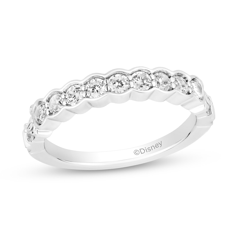 Main Image 1 of Enchanted Disney Cinderella 1/2 CT. T.W. Diamond Band in 14K White Gold